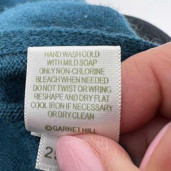 Garnet Hill Cashmere Teal Turtleneck Tunic Sweater Size XS - Picture 10 of 10